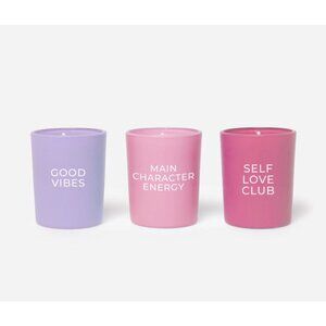 Jill & Ally Carpe Diem - Crystal Candle Votive Trio GIFT BOX NIB